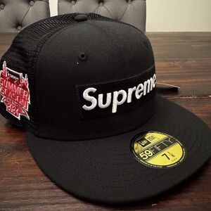 Supreme New Era Box Logo Mesh Back Fitted Hat